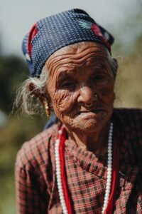 old woman, nepalese, portrait