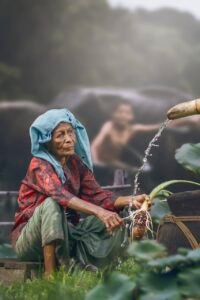 sad, old, granny